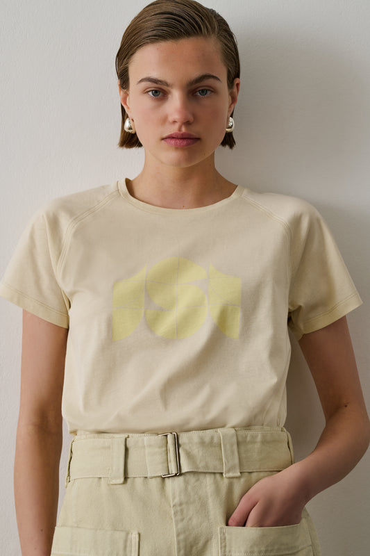 Tee-Shirt Val - Jaune Pâle - Coton - Femme