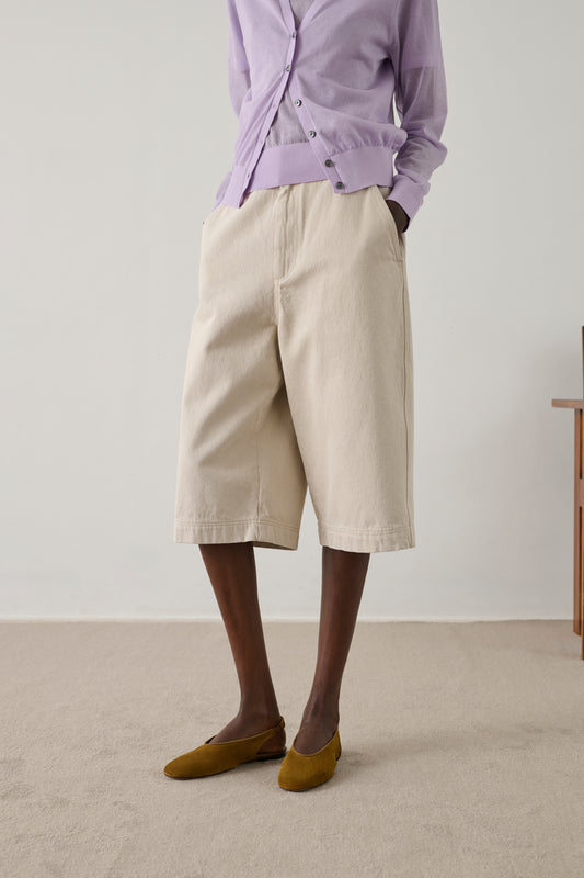 Bermuda Francis - Blanc Grès - Coton - Femme