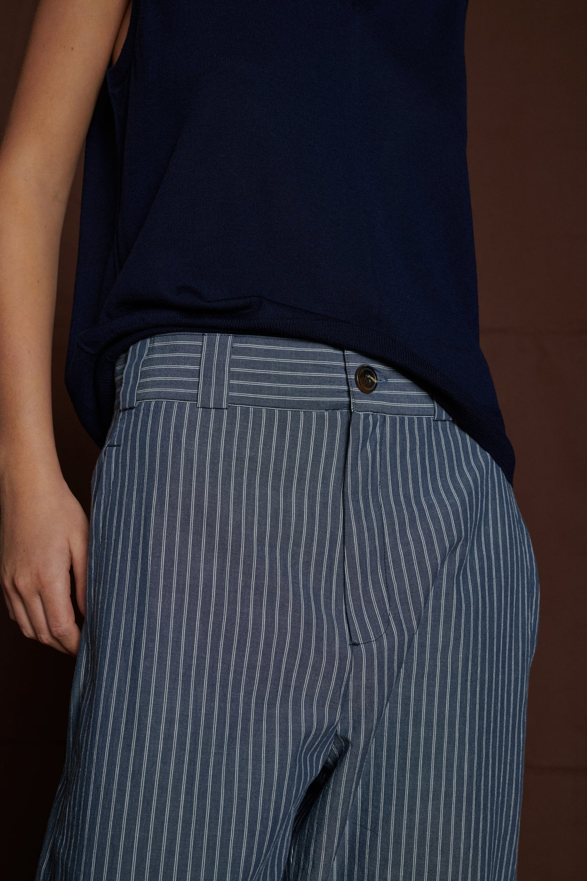 Pantalon Alouette - Bleu Nuit - Coton - Femme vue 3