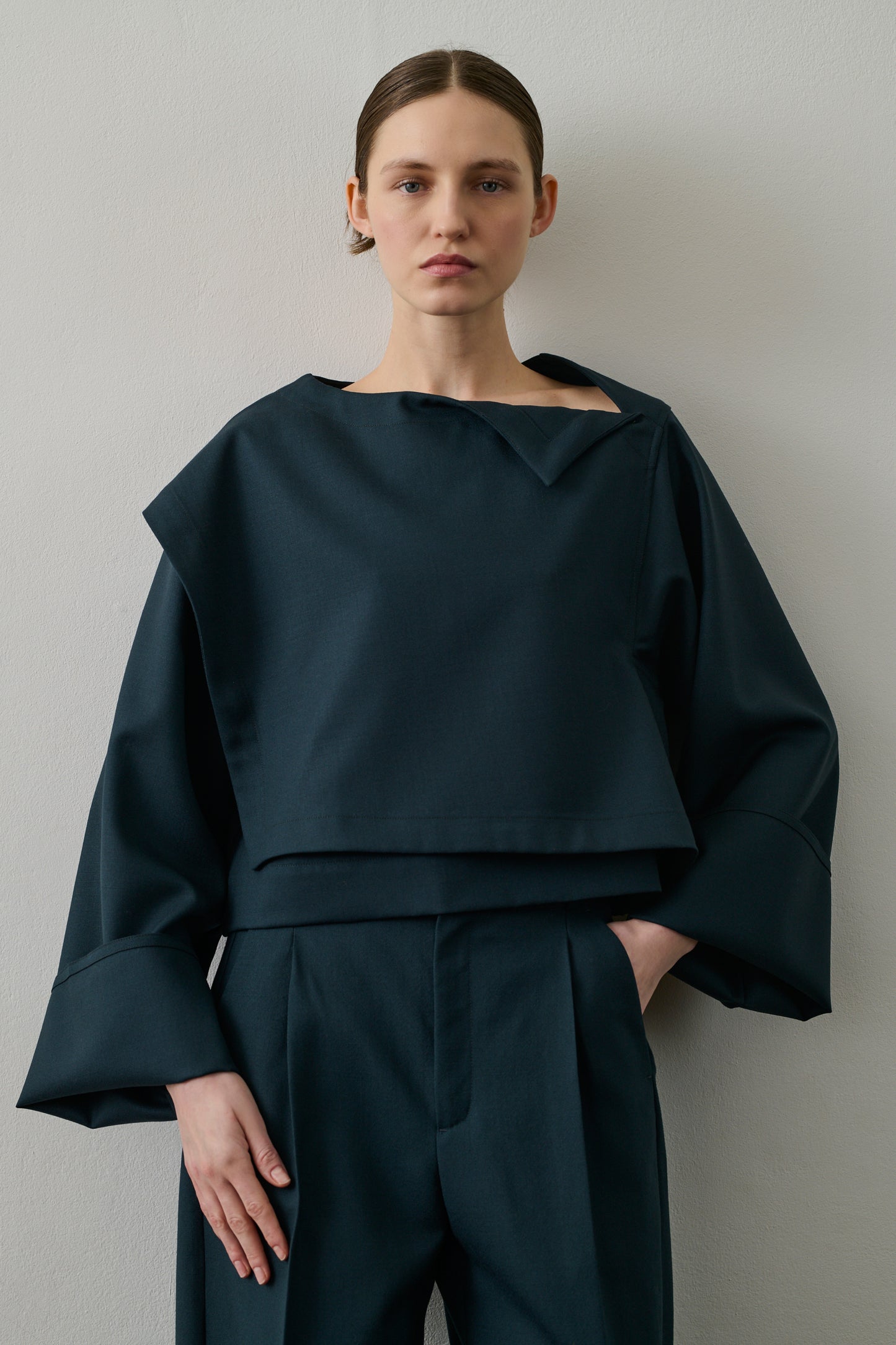 Blouse Eva - Pétrole - Laine - Femme