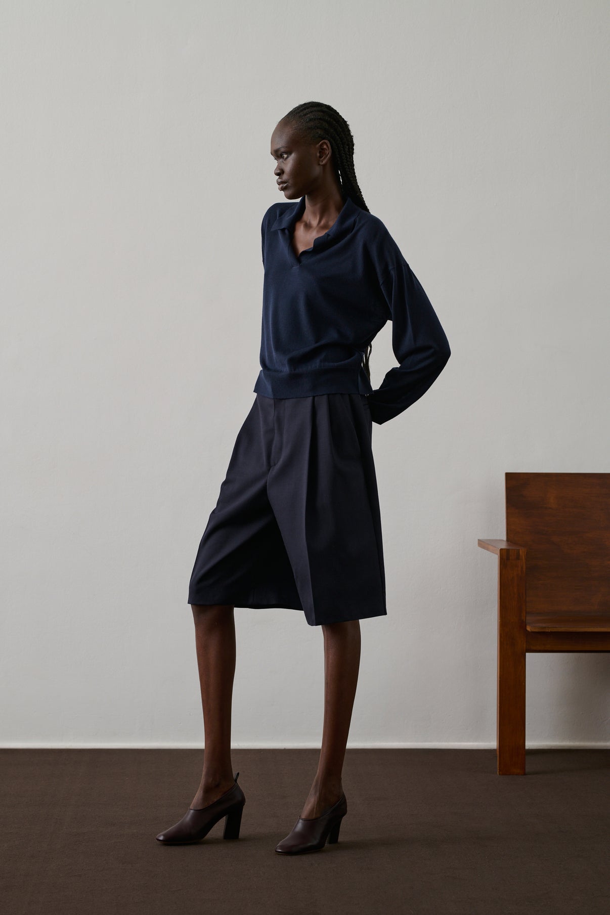 Polo Fleming - Navy - Laine - Femme vue 2